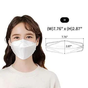 Dr.Puri [20 Pack] New Micro-Dust Protection Face Premium Mask (KF94) White Medium