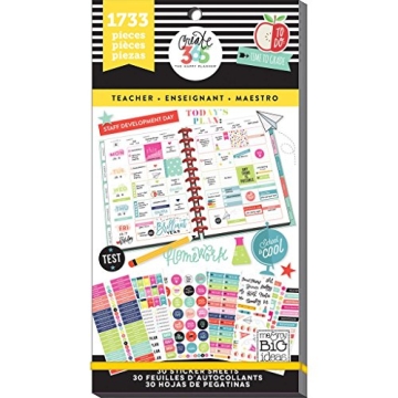 me & my BIG ideas Sticker Value Pack for Big Planner - The Happy Planner Scrapbooking Supplies - Tea...