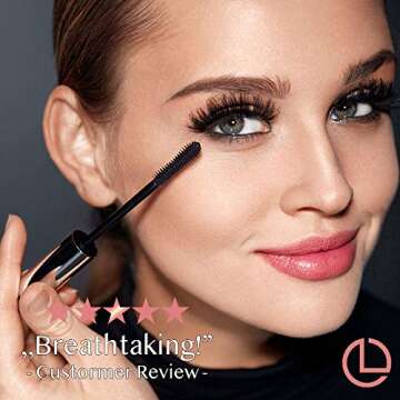 Mascara Black Waterproof Volume Make-up Voluminous Makeup For Sensitive Eyes 3D Fiber Lengthening Eyelashes Get Lashes Long Big and Thick Silk Lash Extension Clump Free Gift Mom Women On Sale