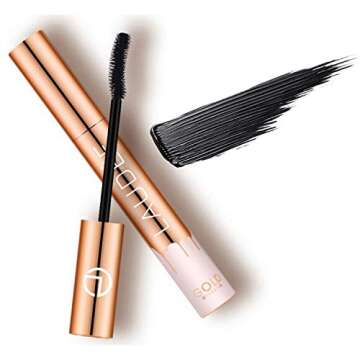 Mascara Black Waterproof Volume Make-up Voluminous Makeup For Sensitive Eyes 3D Fiber Lengthening Eyelashes Get Lashes Long Big and Thick Silk Lash Extension Clump Free Gift Mom Women On Sale