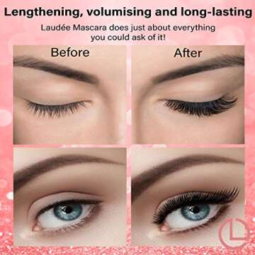 Mascara Black Waterproof Volume Make-up Voluminous Makeup For Sensitive Eyes 3D Fiber Lengthening Eyelashes Get Lashes Long Big and Thick Silk Lash Extension Clump Free Gift Mom Women On Sale