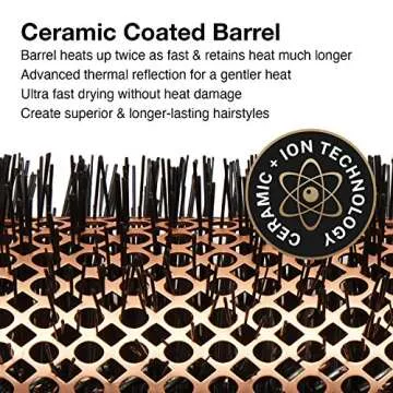 Olivia Garden Heat Pro Round Thermal Hair Brush, HP-52, 2 1/8"