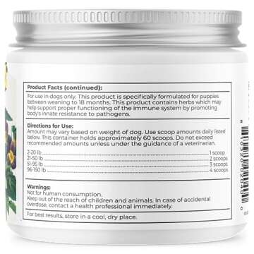Dr. Harvey's Formative Years Pediatric Herbal Supplement for Puppies and Young Dogs (7 OZ)