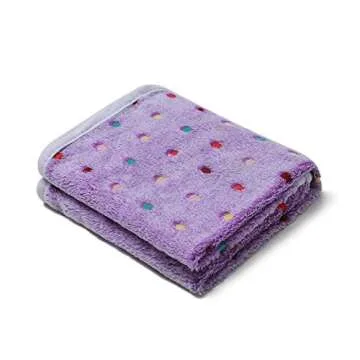 Super Soft Dot Pattern Pet Blanket - 3 Pack, Purple