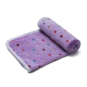Super Soft Dot Pattern Pet Blanket - 3 Pack, Purple