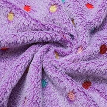 Super Soft Dot Pattern Pet Blanket - 3 Pack, Purple