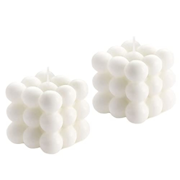 White Bubble Candles Strong Scented Trendy Home Decor