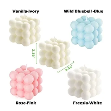 White Bubble Candles Strong Scented Trendy Home Decor