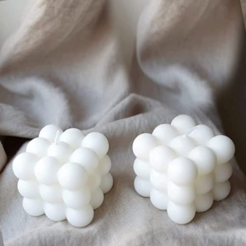 White Bubble Candles Strong Scented Trendy Home Decor