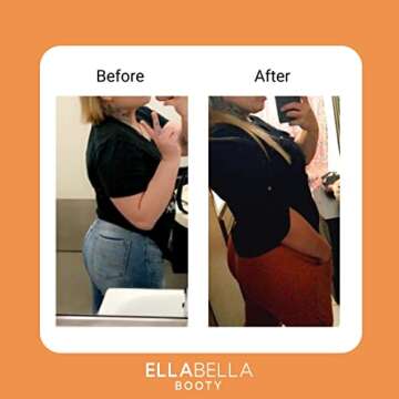 EllaBella Squishy Peachy Butt Enhancement & Enlargement Essential Oil - 1 Month Supply, Natural Hips...