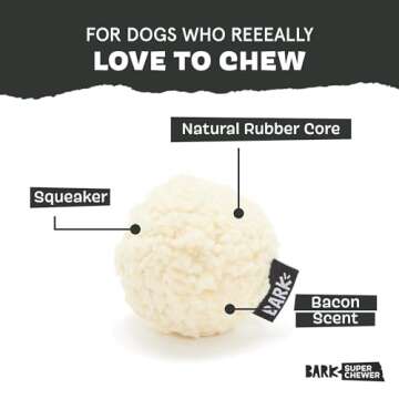 Barkbox Super Chewer Tough Dog Chew Toys for Aggressive Chewers, Plush 2 Toys in 1 (Potato - Small)