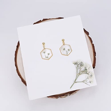 Handmade Pressed Flower Earrings | Resin Dangle Jewelry