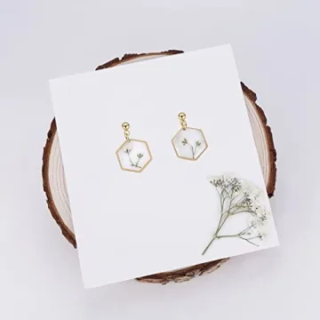 Handmade Pressed Flower Earrings | Resin Dangle Jewelry