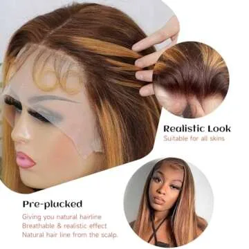 Premium 100% Human Hair Ombre Lace Front Wig