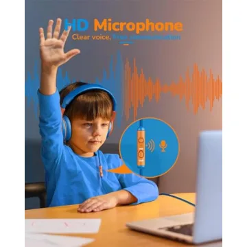 awatrue Safe Kids Headphones with Microphone for Learning