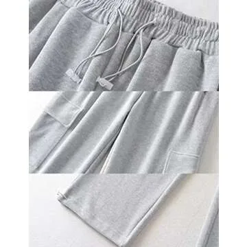 Rxozrxoz Womens Parachute Pants Drawstring Elastic Loose Cargo Sweatpants Y2K Baggy Cargo Pants Jogger with Pockets(Grey-S)