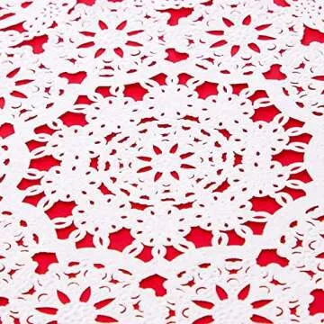 Juvale 300 Pack Round Paper Lace Doilies - 10 Inch Round Doiley Disposable Placemats for Crafts & Weddings - White Doilies - Paper Placemats