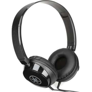 Yamaha HPH-50B Compact Closed-Back Headphones, Black