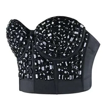 Charmian Rhinestone Bustier for Party and Clubwear Fashion