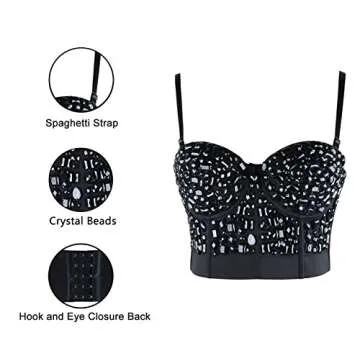 Charmian Rhinestone Bustier for Party and Clubwear Fashion