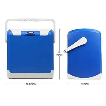 Wagan EL6224 12V Personal Thermoelectric Cooler/Warmer, 24 Liter Capacity, Portable Electric Car Cooler Warmer with 12/24V DC, 12V Small Fridge for Car, RV, and Camping Use, UL Listed