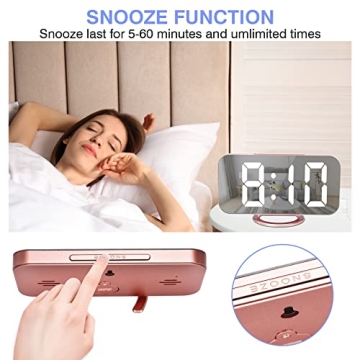 U-pick Digital Alarm Clock with USB Ports and Elegant Design