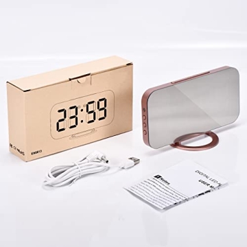 U-pick Digital Alarm Clock with USB Ports and Elegant Design