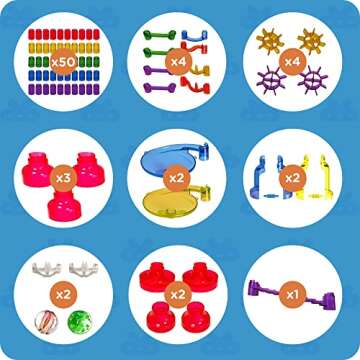 Marble Run Super Set - 138 Complete Pieces - Marble Run for Kids 4-8 & Toddlers - Toy Marble Maze Track Game - Fun Glow in Dark Glass Marbles Galaxy - Learning Building STEM Toy of All Ages
