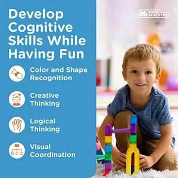 Marble Run Super Set - 138 Complete Pieces - Marble Run for Kids 4-8 & Toddlers - Toy Marble Maze Track Game - Fun Glow in Dark Glass Marbles Galaxy - Learning Building STEM Toy of All Ages