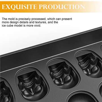 Skull Ice Cube Trays: Fun Silicone Mold for Drinks