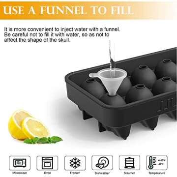 Skull Ice Cube Trays: Fun Silicone Mold for Drinks