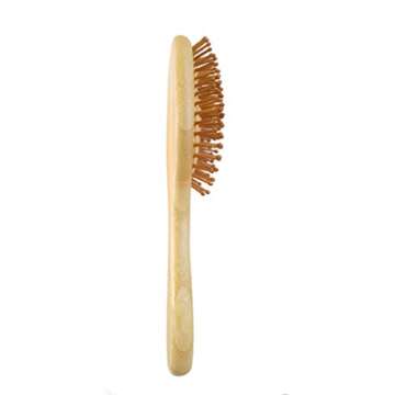 Matia Hair Brush with Natural Bamboo Pins - Eco-Friendly, Detangles, Massages Scalp