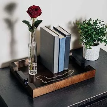 Wooden Serving Tray with Handles for Stylish Entertaining