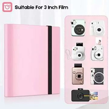 Ablus 160 Pockets Mini Photo Album for Fujifilm Instax Mini Camera, Polaroid Snap, Z2300, SocialMatic Instant Cameras & Zip Instant Printer (160 pockets, Pink)