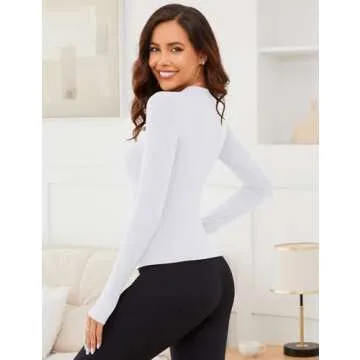 Rapbin Women's Thermal Long Sleeve Crewneck Undershirt