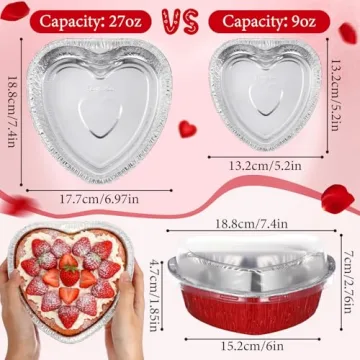 Hushee Heart Shaped Baking Pan Set for Valentine's Day