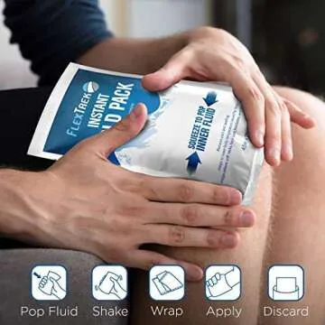 Disposable Instant Cold Pack (6-Pack) - Emergency Breakable First Aid Kit Content for Body Injuries - Perfect for Sports, Camping, Vacation, Athletes, Fitness Trainers - 4.5 x 7.5 inches.