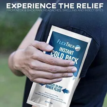 Disposable Instant Cold Pack (6-Pack) - Emergency Breakable First Aid Kit Content for Body Injuries - Perfect for Sports, Camping, Vacation, Athletes, Fitness Trainers - 4.5 x 7.5 inches.