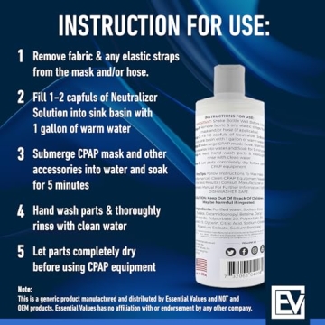 Essential Values CPAP Pre-Wash Safe & Scent-Free Cleaner