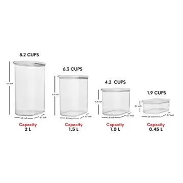 Shazo Airtight Food Storage Containers 8-Piece Set