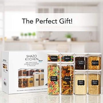 Shazo Airtight Food Storage Containers 8-Piece Set