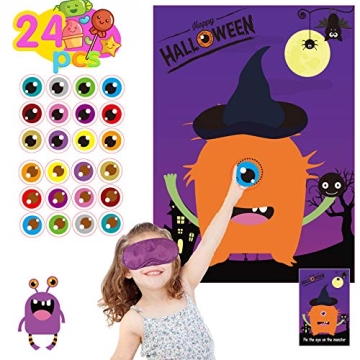 Funnlot Halloween Games for Kids Party Featuring Pin The Eye on The Monster