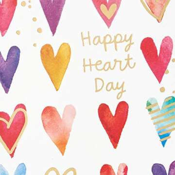 Hallmark Pack of Valentines Day Cards, Happy Heart Day (6 Valentine's Day Cards with Envelopes)