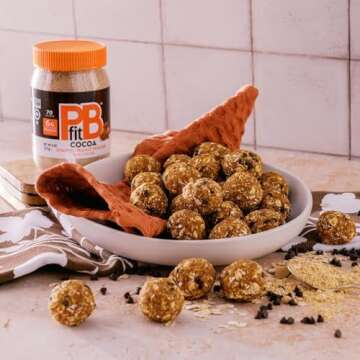 PBfit 8 Ounce Peanut Butter Powder Chocolate Flavor, Cocoa Powdered Peanut Butter Spread From Real Roasted Peanuts and Cocoa, 6g of Protein 7% DV, Gluten-Free, 70 calories, 88% less fat (Pack of 1)