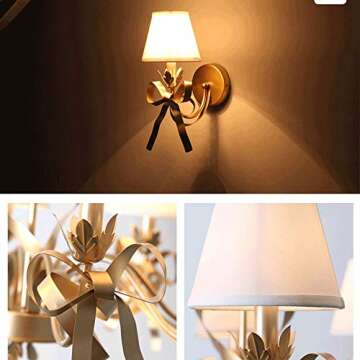 SHAOYH American Wall Lamp Bedside Wall Light Vintage Light Luxury Wall Lamp Living Room Wall Princess Bedroom Lamp Nordic Ins Little Girl Creative Bow Children's Room Lamp Reading Light