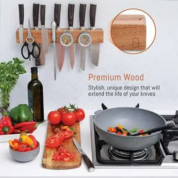 Magnetic Knife Holder Strip for Wall Storage