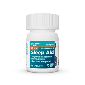 Amazon Basic Care Nighttime Sleep Aid Doxylamine Succinate 25 mg
