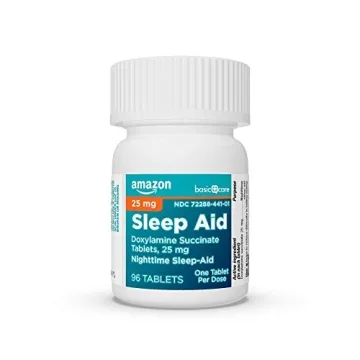 Amazon Basic Care Nighttime Sleep Aid Doxylamine Succinate 25 mg