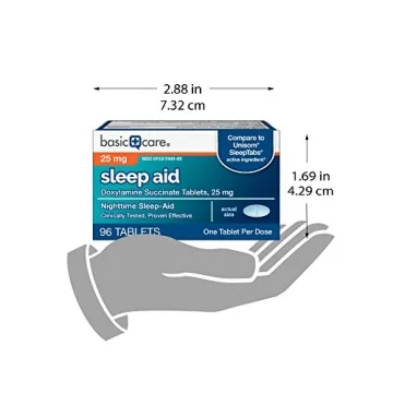 Amazon Basic Care Nighttime Sleep Aid Doxylamine Succinate 25 mg