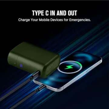 OLIGHT Baton4 Premium Edition EDC Flashlights 1300 Lumens with Type-C Charging Box, Powered by Rechargeable Battery, Small Bright Light IPX8 Waterproof for Emergencies Outdoors (OD Green)